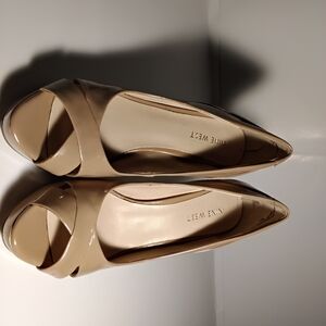 Nine West Women's Nude Patent Peep-Toe Pumps